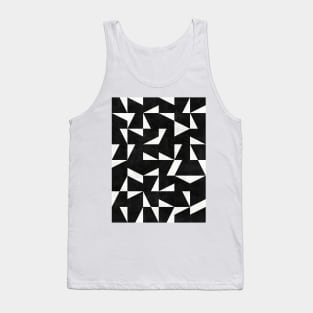 Mid-Century Modern Pattern No.10 - Black and White Concrete Tank Top